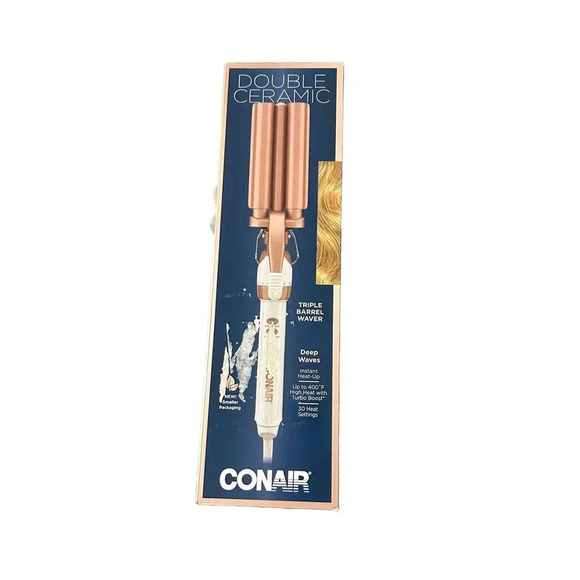 Conair Double Ceramic Triple Barrel Curl Styling Waver - Picture 1 of 3
